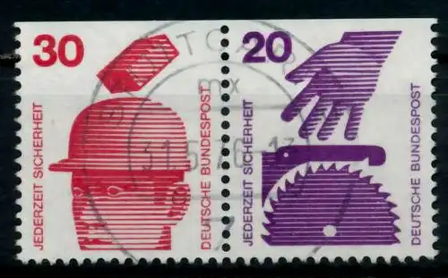 BRD ZUSAMMENDRUCK Nr W55 zentrisch gestempelt WAAGR PAAR 9698AA