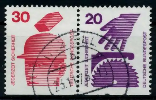 BRD ZUSAMMENDRUCK Nr W56 zentrisch gestempelt WAAGR PAAR 969912