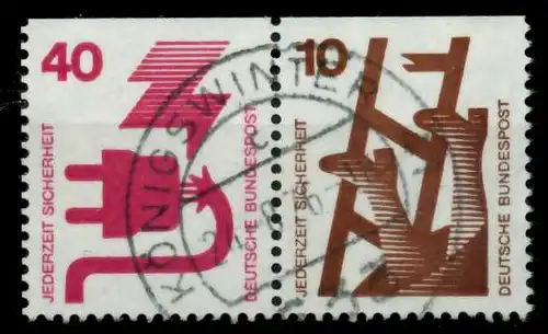 BRD ZUSAMMENDRUCK Nr W47 zentrisch gestempelt WAAGR PAAR 969972