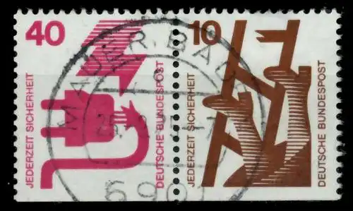 BRD ZUSAMMENDRUCK Nr W48 zentrisch gestempelt WAAGR PAAR 96D946