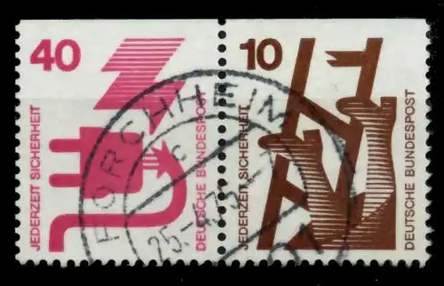 BRD ZUSAMMENDRUCK Nr W47 zentrisch gestempelt WAAGR PAAR 96D952