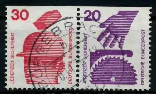 BRD ZUSAMMENDRUCK Nr W55 zentrisch gestempelt WAAGR PAAR 96D99A