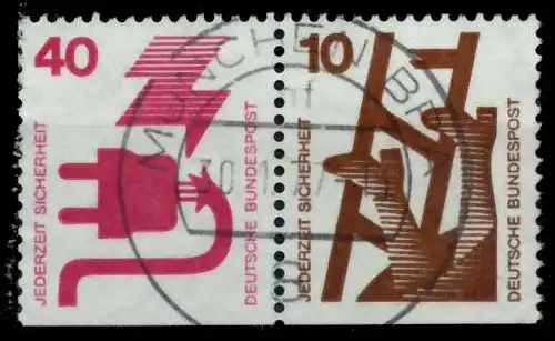 BRD ZUSAMMENDRUCK Nr W48 zentrisch gestempelt WAAGR PAAR 96D9AE