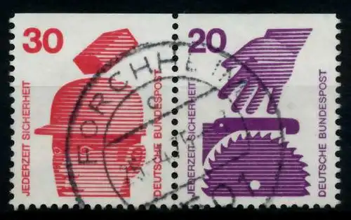 BRD ZUSAMMENDRUCK Nr W55 zentrisch gestempelt WAAGR PAAR 96D9D6