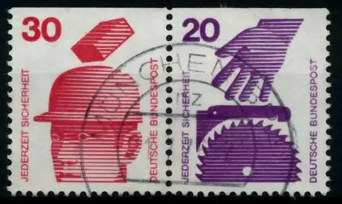 BRD ZUSAMMENDRUCK Nr W55 zentrisch gestempelt WAAGR PAAR 96DA0E