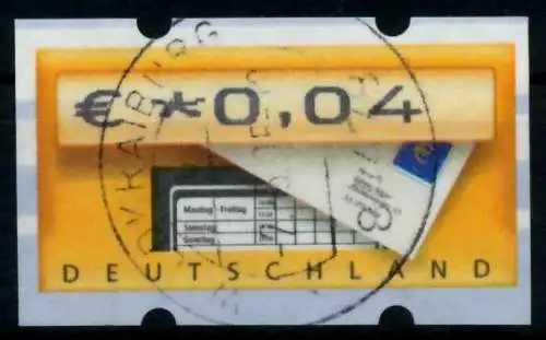 BRD ATM 2002 Nr 5-1-0004 gestempelt 96DB42