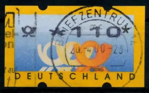 BRD ATM 1999 Nr 3-2-0110 zentrisch gestempelt 96DB86