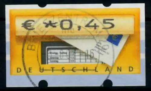 BRD ATM 2002 Nr 5-1-0045 zentrisch gestempelt 96DBF6