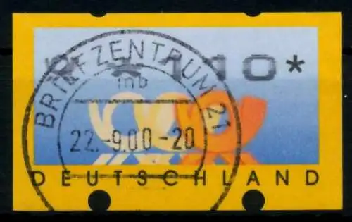 BRD ATM 1999 Nr 3-2-0110 zentrisch gestempelt 96DC5E