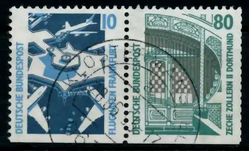 BRD ZUSAMMENDRUCK Nr W100 gestempelt WAAGR PAAR 96DC6E