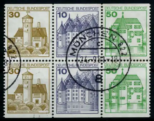 BRD ZUSAMMENDRUCK Nr W67I+W68I gestempelt 6er-BLOCK 96DCC2