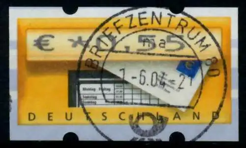 BRD ATM 2002 Nr 5-1-0055 zentrisch gestempelt 96DD2A