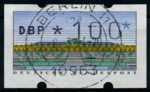 BRD ATM 1993 Nr 2-1.1-0100 gestempelt 96DD86