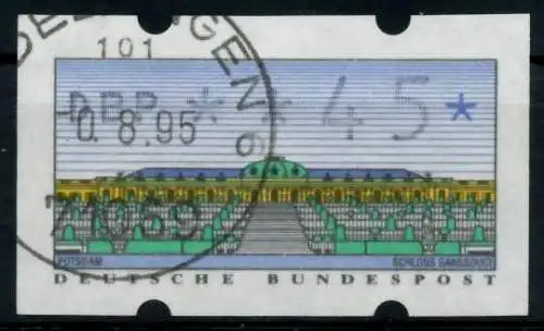 BRD ATM 1993 Nr 2-1.1-0045 gestempelt 96DE22