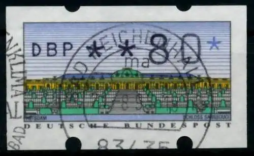 BRD ATM 1993 Nr 2-1.1-0080 zentrisch gestempelt 96DE42