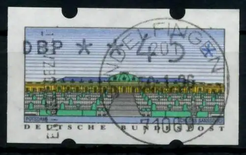 BRD ATM 1993 Nr 2-1.1-0045 gestempelt 96DEC6
