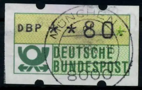BRD ATM 1981 Nr 1-1-080 gestempelt 96DFFA