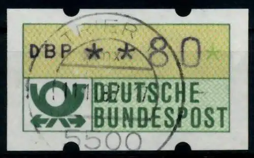 BRD ATM 1981 Nr 1-1-080 gestempelt 96E032