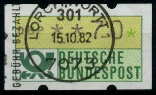 BRD ATM 1981 Nr 1-1-070 gestempelt 96E0AA
