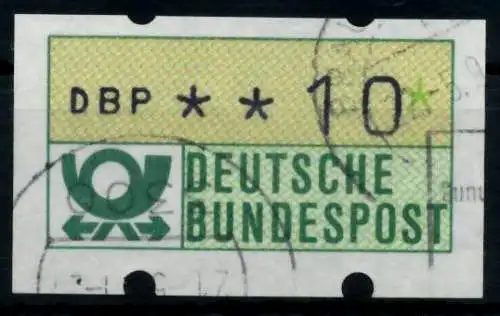 BRD ATM 1981 Nr 1-1-010 gestempelt 9700F2