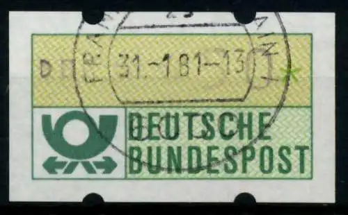 BRD ATM 1981 Nr 1-1-050 gestempelt 970182