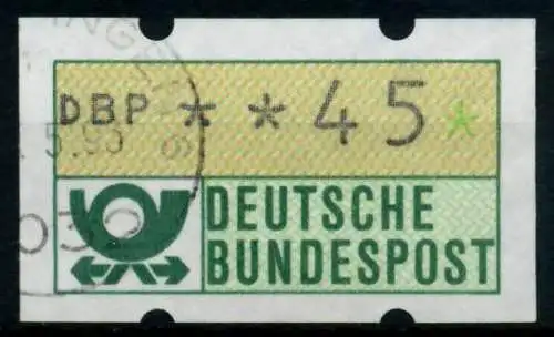 BRD ATM 1981 Nr 1-1-045 gestempelt 9701A6