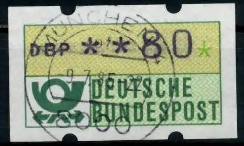 BRD ATM 1981 Nr 1-1-080 gestempelt 9701B6