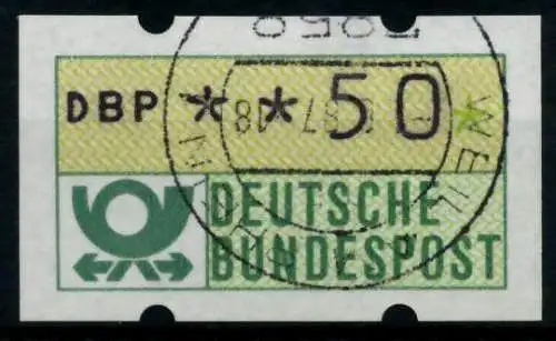 BRD ATM 1981 Nr 1-1-050 gestempelt 970222