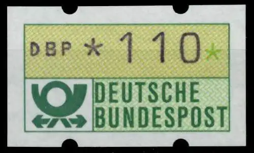 BRD ATM 1981 Nr 1-1-110 postfrisch S038E1A