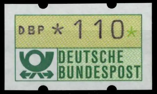 BRD ATM 1981 Nr 1-1-110 postfrisch S038E12