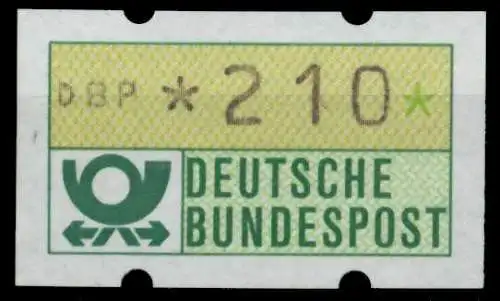 BRD ATM 1981 Nr 1-1-210R postfrisch 970316