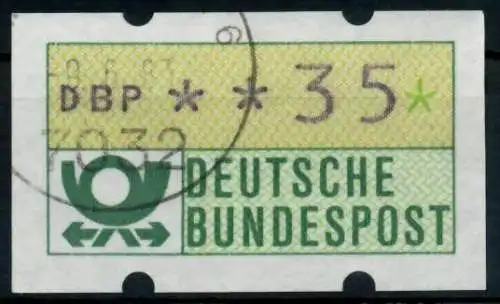 BRD ATM 1981 Nr 1-1-035 gestempelt 97037A