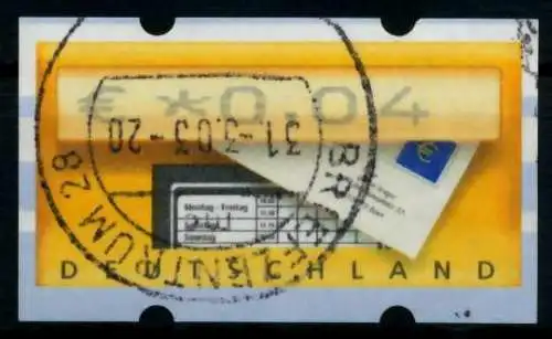 BRD ATM 2002 Nr 5-1-0004 gestempelt 970696