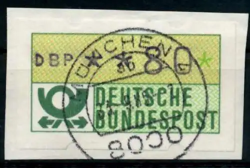 BRD ATM 1981 Nr 1-1-080 zentrisch gestempelt Briefst³ck 9706BE