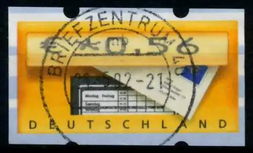 BRD ATM 2002 Nr 5-1-0056 gestempelt 9707C2