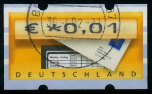 BRD ATM 2002 Nr 5-1-0001 gestempelt 97081E