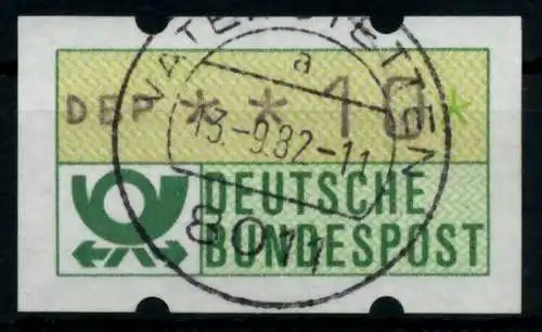 BRD ATM 1981 Nr 1-1-010 zentrisch gestempelt 970872