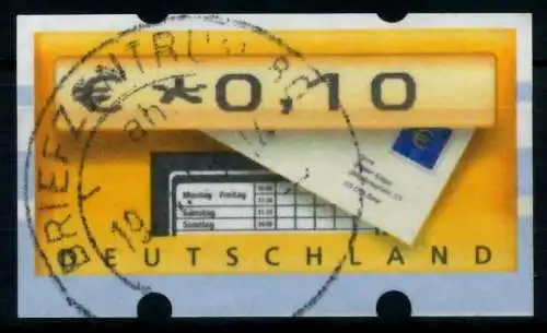 BRD ATM 2002 Nr 5-1-0010 gestempelt 9740EA