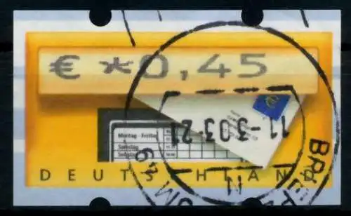 BRD ATM 2002 Nr 5-1-0045 gestempelt 97412A