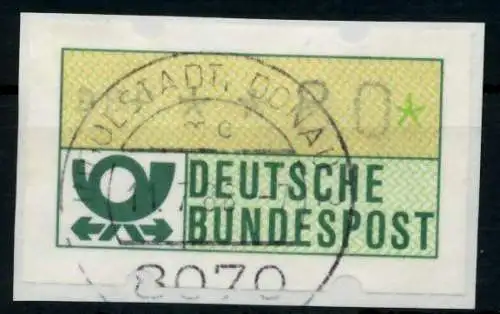 BRD ATM 1981 Nr 1-1-080 zentrisch gestempelt Briefst³ck 974156