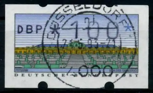 BRD ATM 1993 Nr 2-1.1-0100 zentrisch gestempelt 9741F6
