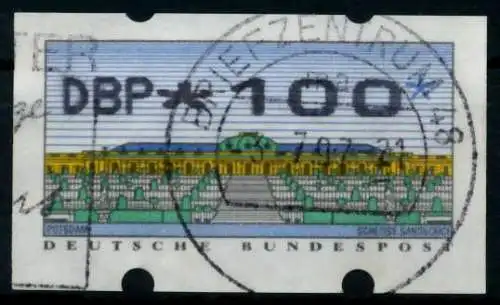BRD ATM 1993 Nr 2-2.1-0100 gestempelt 974266