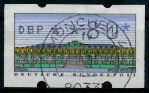 BRD ATM 1993 Nr 2-1.1-0080 zentrisch gestempelt 974286