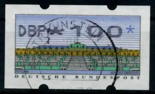 BRD ATM 1993 Nr 2-2.1-0100 zentrisch gestempelt 9742AE