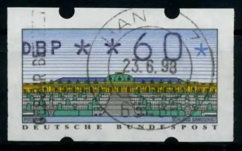 BRD ATM 1993 Nr 2-1.1-0060 gestempelt 9742E2