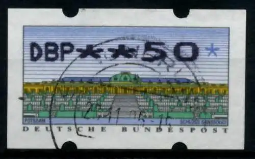 BRD ATM 1993 Nr 2-2.1-0050 gestempelt 974326