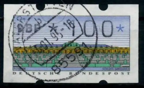 BRD ATM 1993 Nr 2-1.2-0100 zentrisch gestempelt 974332