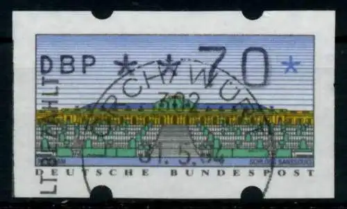 BRD ATM 1993 Nr 2-1.1-0070 gestempelt 97433E