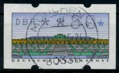 BRD ATM 1993 Nr 2-1.1-0080 zentrisch gestempelt 974366