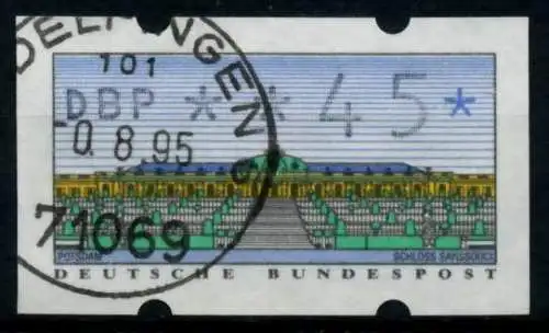 BRD ATM 1993 Nr 2-1.1-0045 gestempelt 9743FE